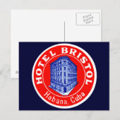 1930 Hotel Bristol Cuba Briefkaart (Voorkant / Achterkant)