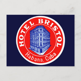 1930 Hotel Bristol Cuba Briefkaart