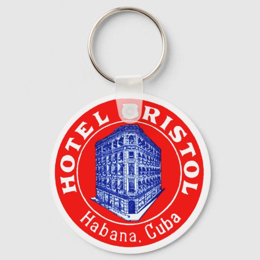 1930 Hotel Bristol Cuba Sleutelhanger (Voorkant)