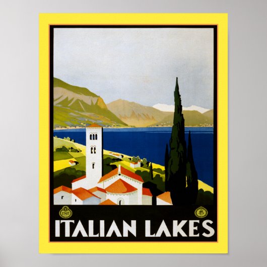 1930 Italiaanse Meren Reisposter Poster (Voorkant)