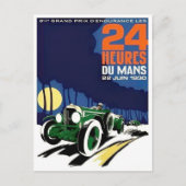 1930 Le Mans 24 uur  racing Briefkaart (Voorkant)