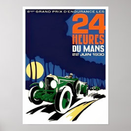 1930 Le Mans 24 uur  racing Poster