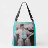 1930 lezen van het papier crossbody tas (Voorkant)