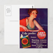 1930 Lucky Strike Briefkaart (Voorkant / Achterkant)