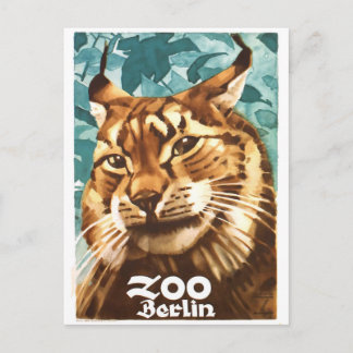 1930 Ludwig Hohlwein Berlijn Zoo Lynx Poster Briefkaart