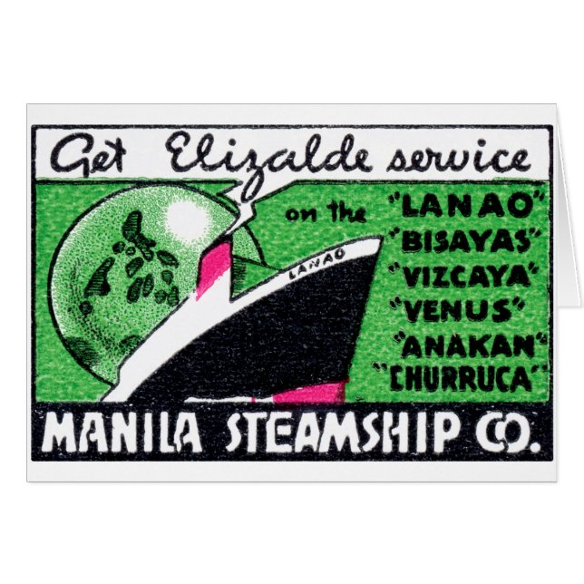 1930 Manila Steamship Company (Voorkant Horizontaal)