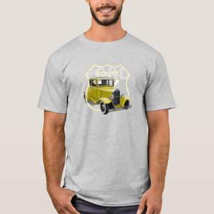 1930 Model A Gele Classic Hotrod Route66 T-Shirt