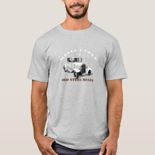 1930 Model A. Witte Vintage-auto. Hotrod 1930. T-shirt