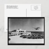 1930 Pan American Airways Terminal, Miami, Verenig Briefkaart (Voorkant / Achterkant)