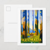  1930 Percy Trompf Australian Travel Poste Briefkaart (Voorkant / Achterkant)