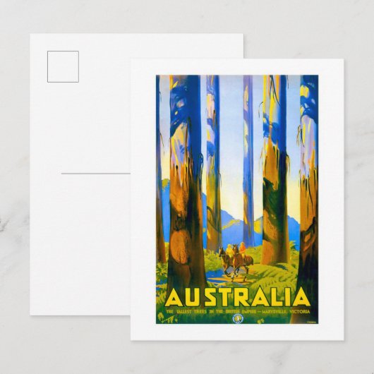  1930 Percy Trompf Australian Travel Poste Briefkaart (Voorkant / Achterkant)