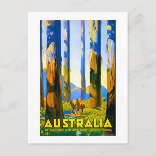  1930 Percy Trompf Australian Travel Poste Briefkaart (Voorkant)