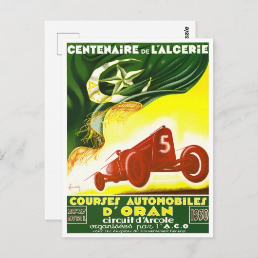 1930  race om de Grote Prijs van Orde Briefkaart (Voorkant / Achterkant)