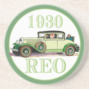 1930 REO Flying Cloud Model 20 Zandsteen Onderzetter