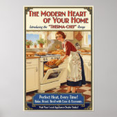 1930 Retro Therma-Chef Fornuis Reclame Poster (Voorkant)