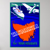 1930 Tasmania Travel Poster (Voorkant)