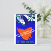 1930 Tasmania Travel Poster Briefkaart (Staand voorkant)