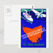 1930 Tasmania Travel Poster Briefkaart (Voorkant / Achterkant)