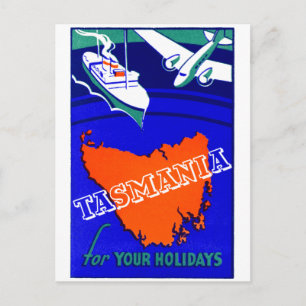 1930 Tasmania Travel Poster Briefkaart