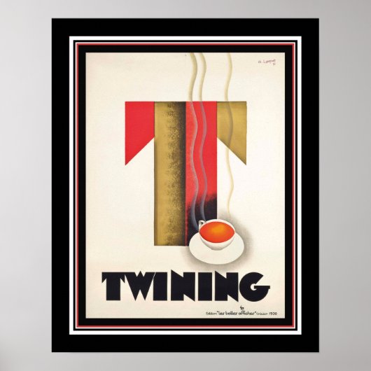 1930 Twining Tea Ad door Charles Loupot Poster (Voorkant)