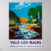 1930 Vals-les-Bains Frans reisposter Poster (Voorkant)