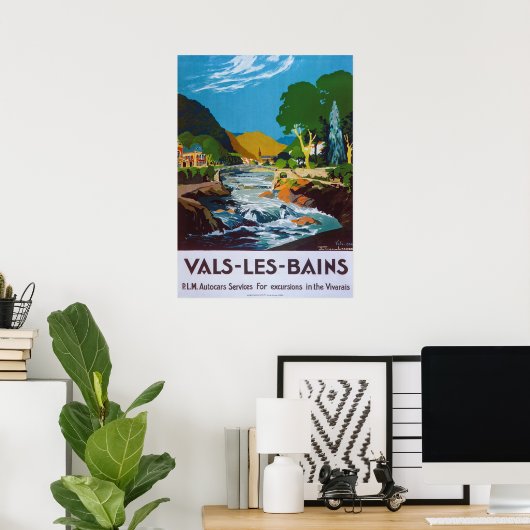  1930 Vals-les-Bains Frans reisposter Poster (Thuiskantoor)