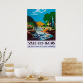 1930 Vals-les-Bains Frans reisposter Poster (Keuken)