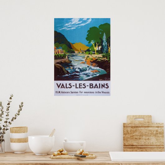  1930 Vals-les-Bains Frans reisposter Poster (Keuken)