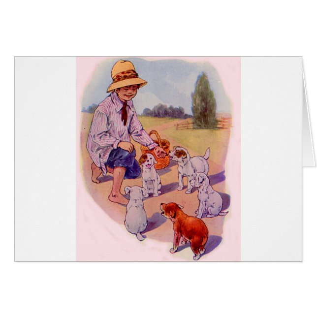 1930 voedende puppies (Voorkant Horizontaal)