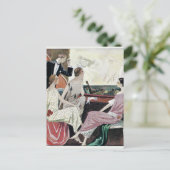 1930  vrouwen in 'Evening Gowns' Briefkaart (Staand voorkant)