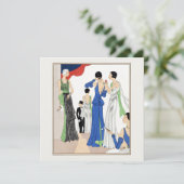 1930 vrouwen in 'Evening Gowns' Kaart (Staand voorkant)