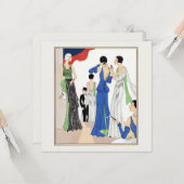 1930 vrouwen in 'Evening Gowns' Kaart (Voorkant / Achterkant in situ)