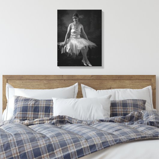 1930 Zwarte vrouw Canvas Afdruk (Insitu (Slaapkamer))