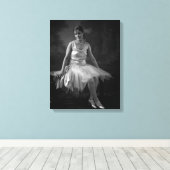 1930 Zwarte vrouw Canvas Afdruk (Insitu (Houten vloer))