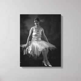 1930 Zwarte vrouw Canvas Afdruk