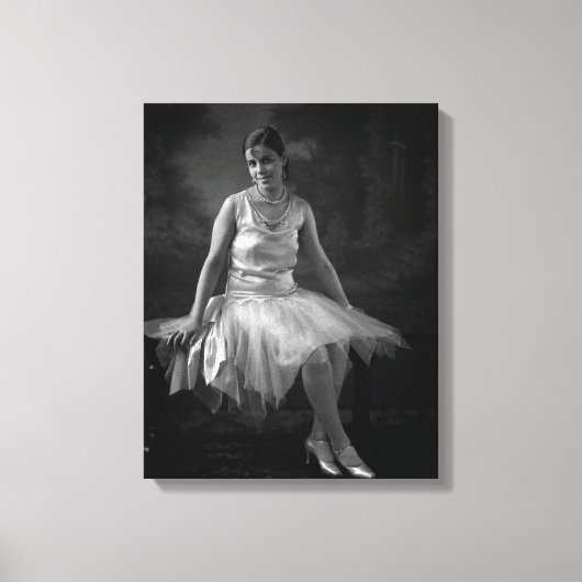 1930 Zwarte vrouw Canvas Afdruk (Voorkant)