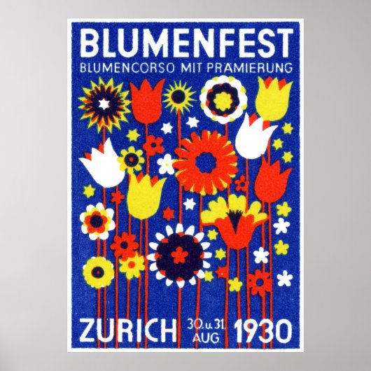 1930 Zwitsers Show Poster (Voorkant)