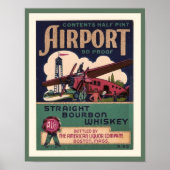 1930's Airport Bourbon Whiskey Poster (Voorkant)