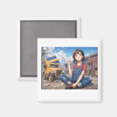 1930's Anime Magnet (Voorkant / Achterkant)