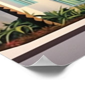 1930s art deco gebouw ingang airbrush kunst poster (Hoek)