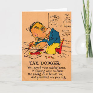 1930s Azijn valentijn Belasting Dodger Feestdagen Kaart