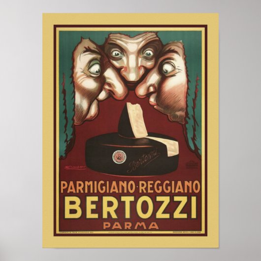 1930s Bertozzi Cheese Advertisement Poster (Voorkant)