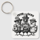 "1930s Chicken Robbers" Aluminum Keychain (Voorkant)