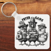 "1930s Chicken Robbers" Aluminum Keychain (Voorkant)