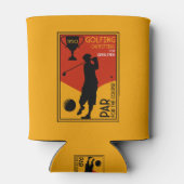 1930's Classic Golf Art Print Blikjeskoeler (Achterkant)