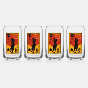 1930's Classic Golf Art Print Blikvorm Glas