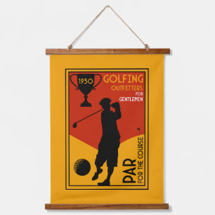 1930's Classic Golf Art Print Hangend Wandkleed