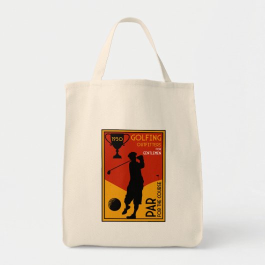 1930's Classic Golf Art Print Tote Bag (Voorkant)