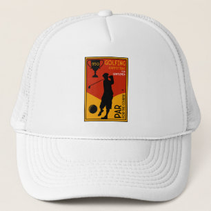 1930's Classic Golf Art Print Trucker Pet
