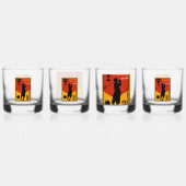 1930's Classic Golf Art Print Whisky Glas (Achterkant)